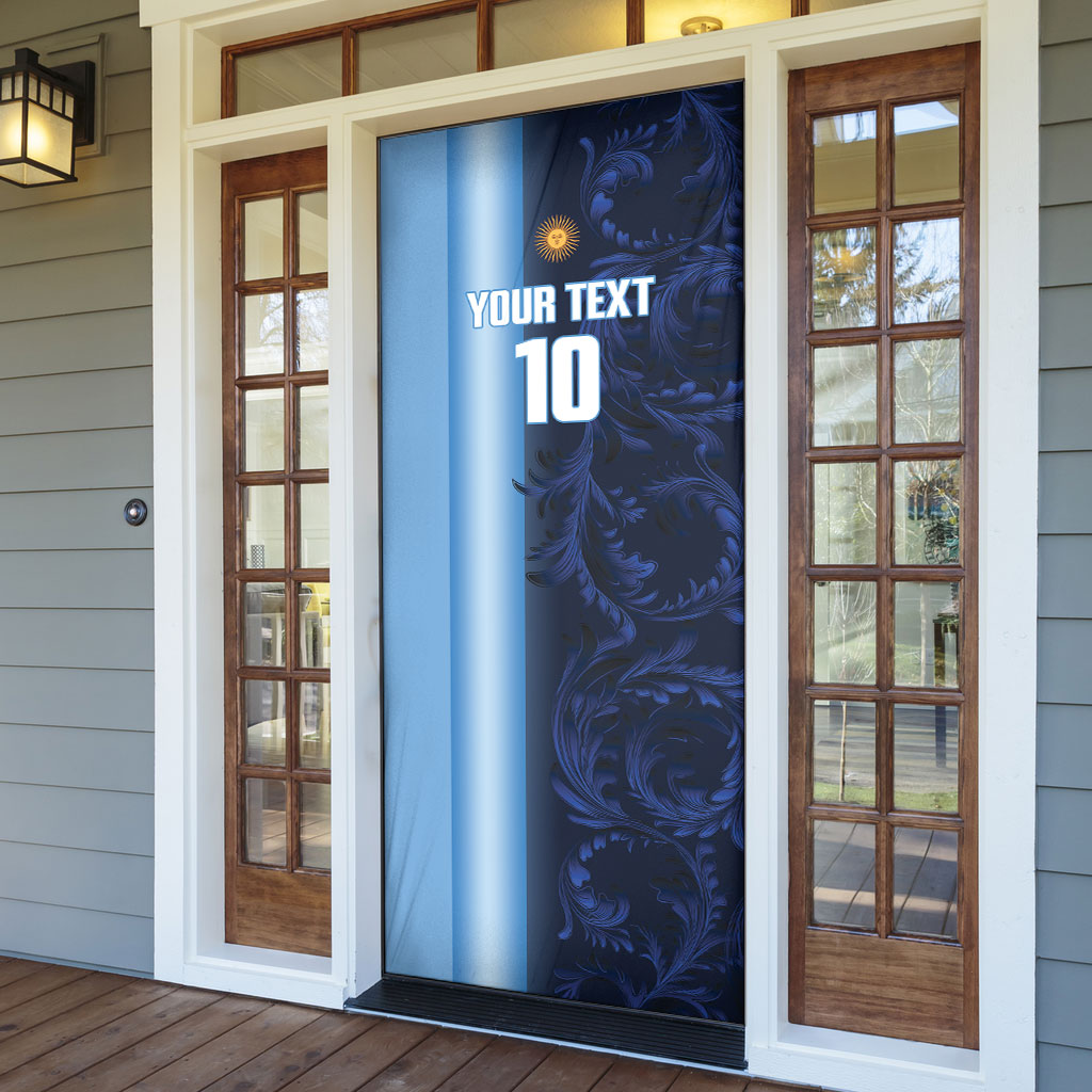 Custom Argentina World Football 2026 Door Cover La Albiceleste 4th Champion Proud