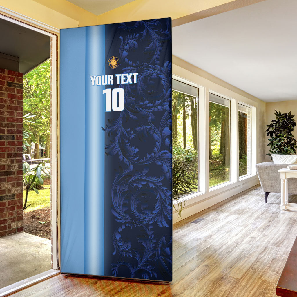 Custom Argentina World Football 2026 Door Cover La Albiceleste 4th Champion Proud