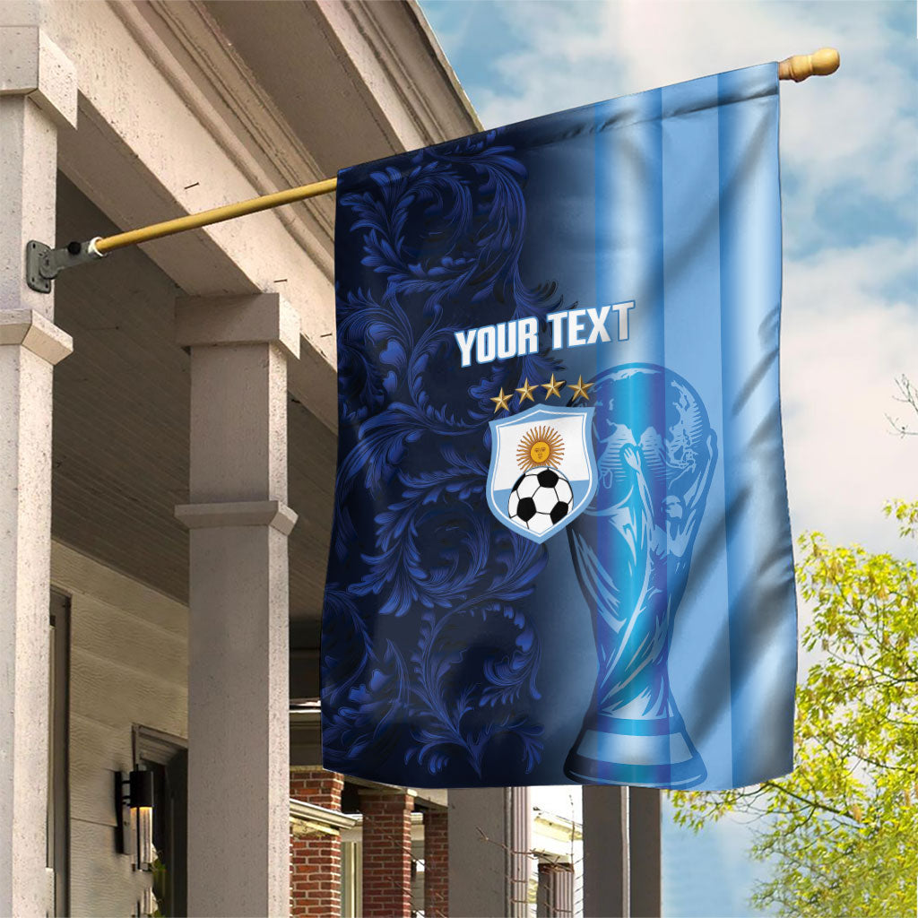 Custom Argentina World Football 2026 Garden Flag La Albiceleste 4th Champion Proud