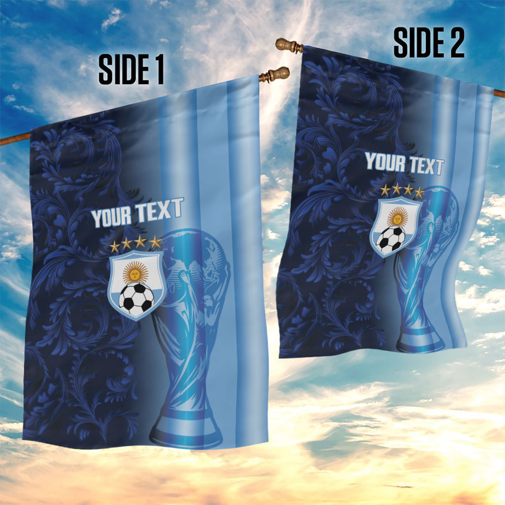 Custom Argentina World Football 2026 Garden Flag La Albiceleste 4th Champion Proud