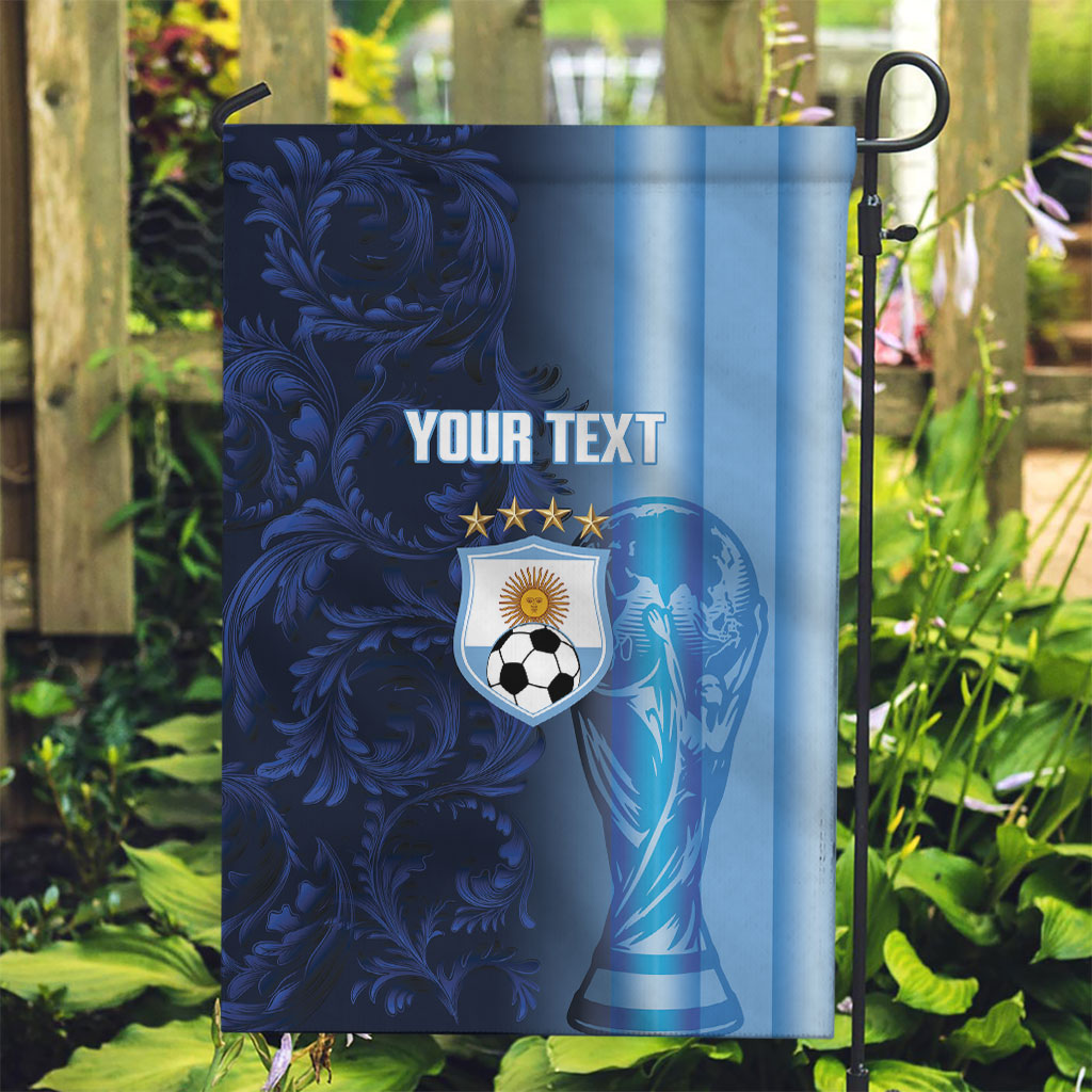 Custom Argentina World Football 2026 Garden Flag La Albiceleste 4th Champion Proud