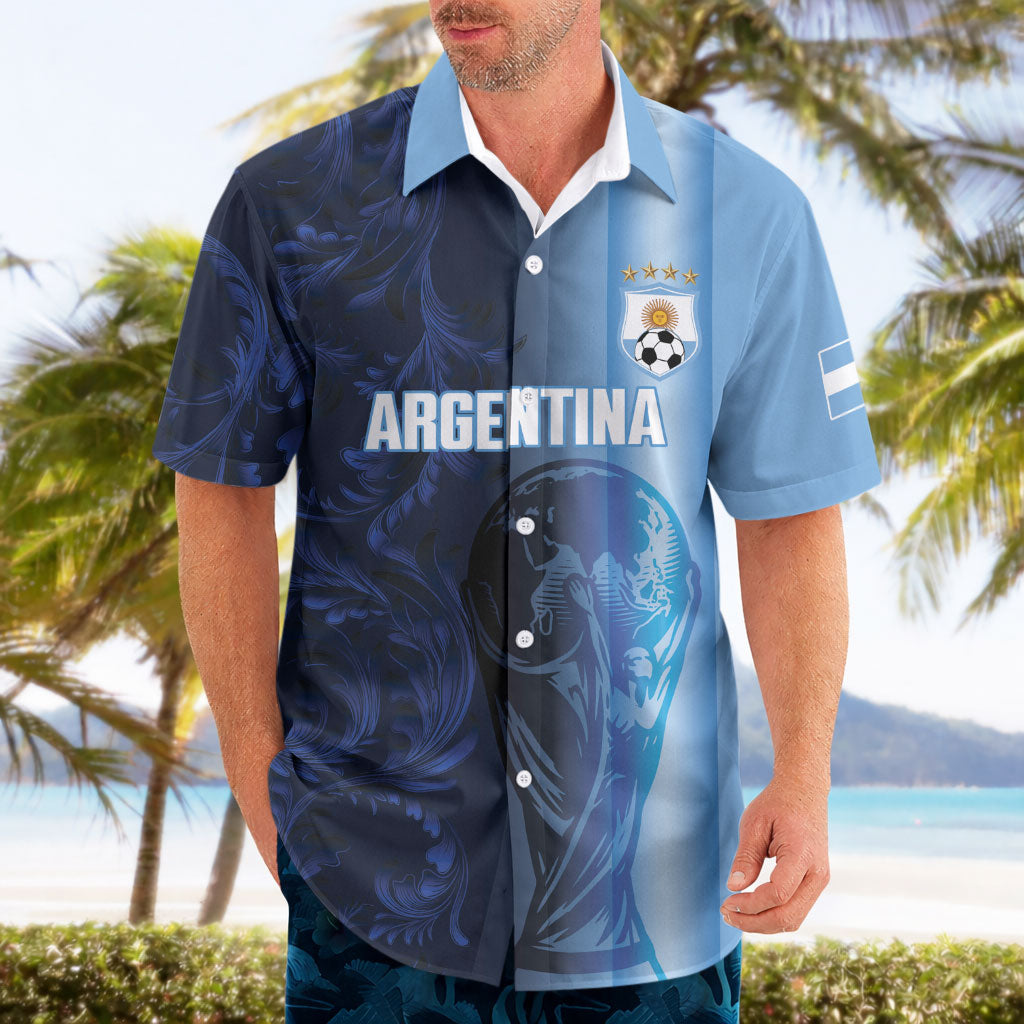 Custom Argentina World Football 2026 Hawaiian Shirt La Albiceleste 4th Champion Proud