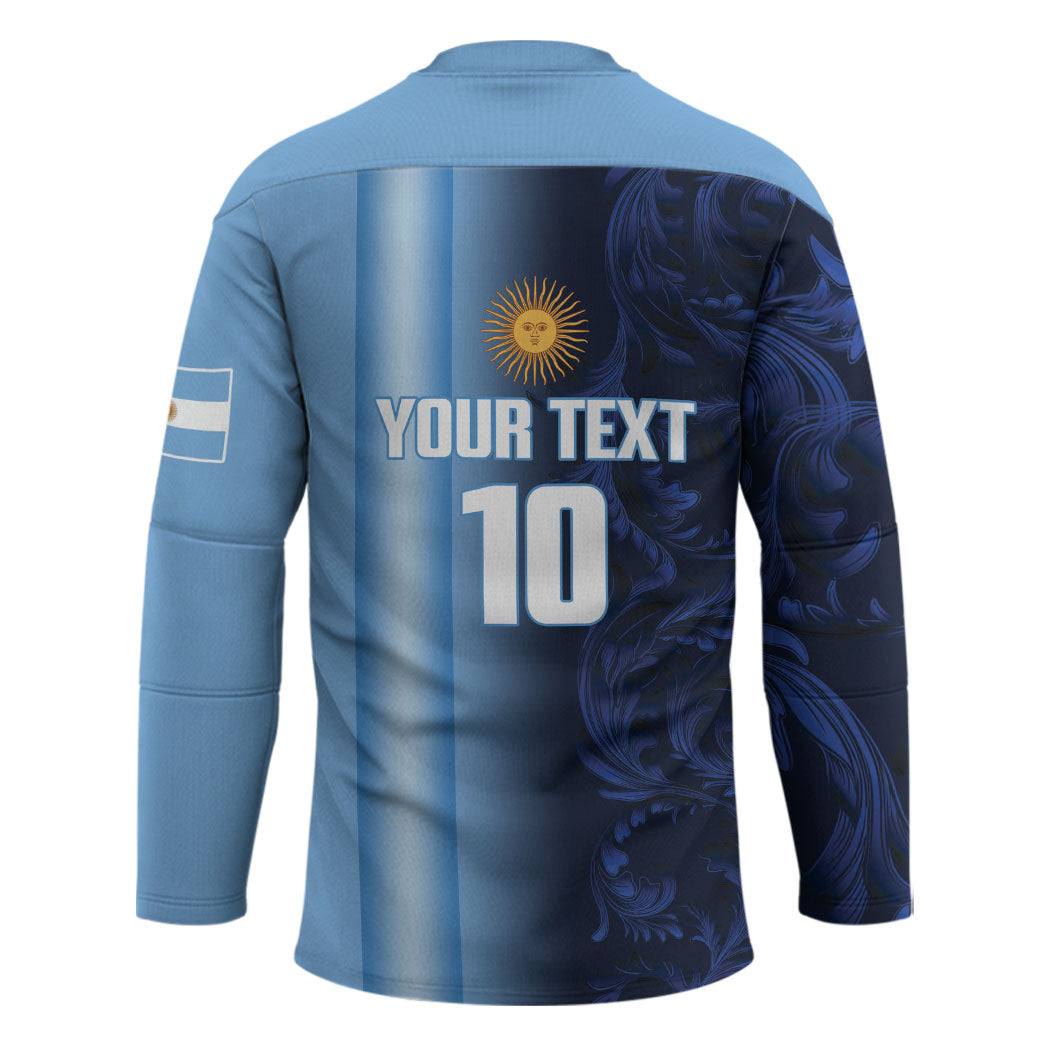 Custom Argentina World Football 2026 Hockey Jersey La Albiceleste 4th Champion Proud