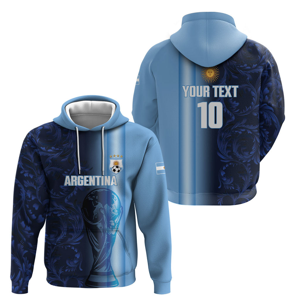 Custom Argentina World Football 2026 Hoodie La Albiceleste 4th Champion Proud