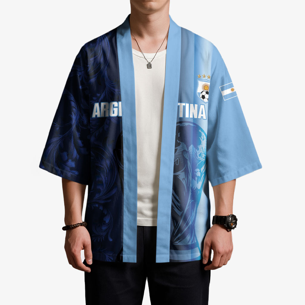 Custom Argentina World Football 2026 Kimono La Albiceleste 4th Champion Proud