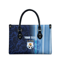 Custom Argentina World Football 2026 Leather Bag La Albiceleste 4th Champion Proud