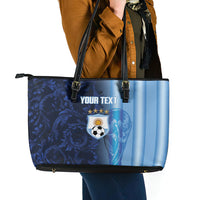 Custom Argentina World Football 2026 Leather Tote Bag La Albiceleste 4th Champion Proud