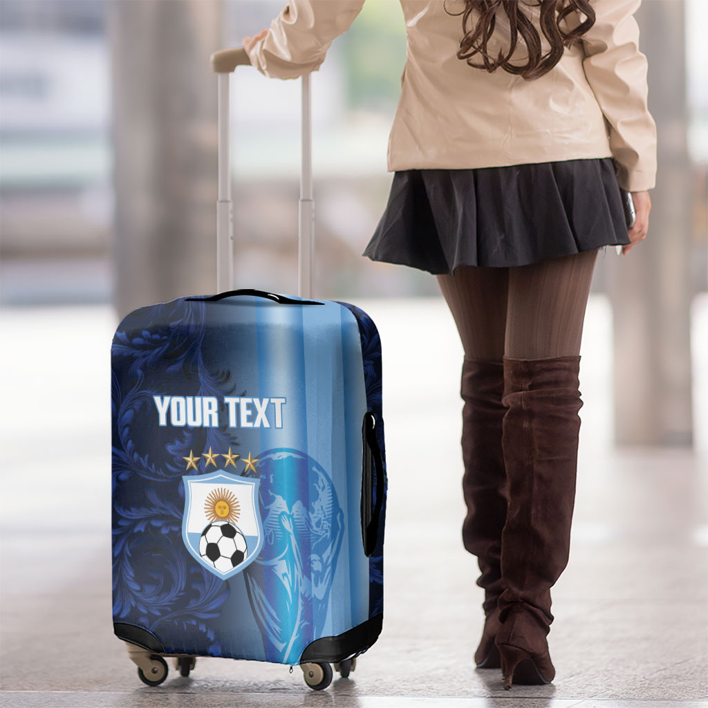 Custom Argentina World Football 2026 Luggage Cover La Albiceleste 4th Champion Proud