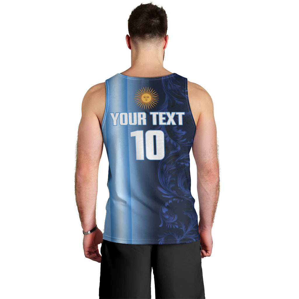 Custom Argentina World Football 2026 Men Tank Top La Albiceleste 4th Champion Proud