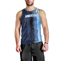 Custom Argentina World Football 2026 Men Tank Top La Albiceleste 4th Champion Proud