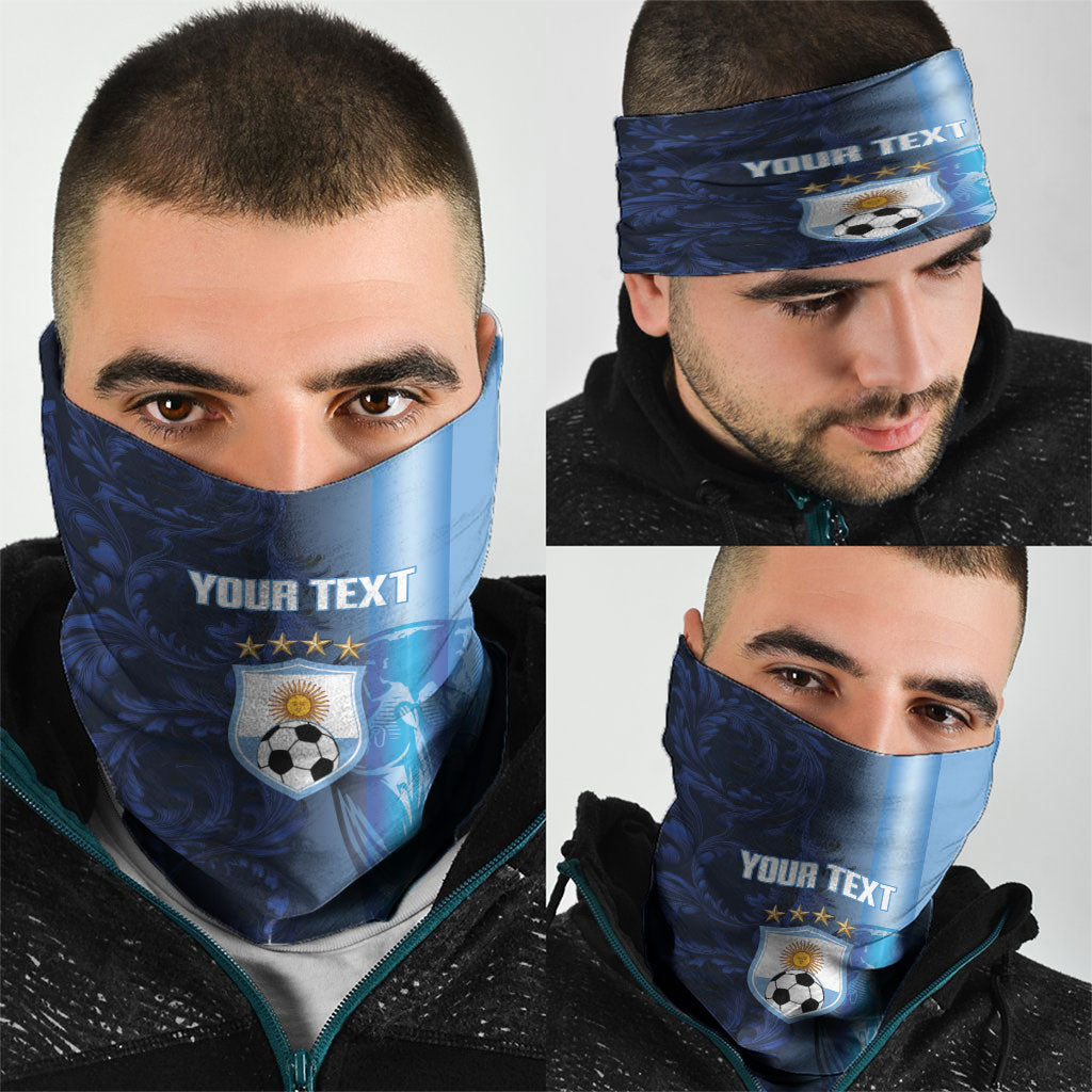 Custom Argentina World Football 2026 Neck Gaiter La Albiceleste 4th Champion Proud