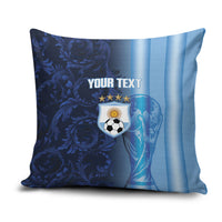 Custom Argentina World Football 2026 Pillow Cover La Albiceleste 4th Champion Proud