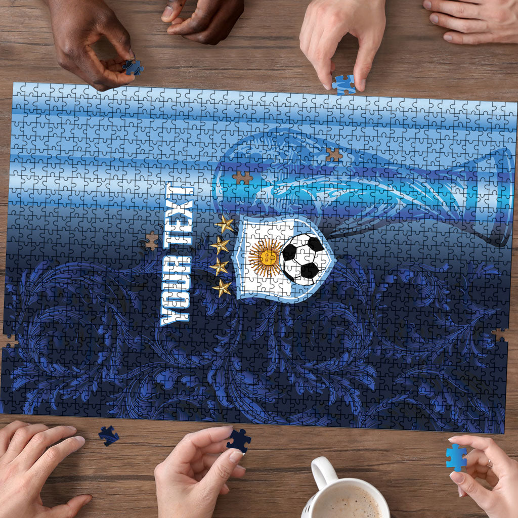 Custom Argentina World Football 2026 Puzzle La Albiceleste 4th Champion Proud