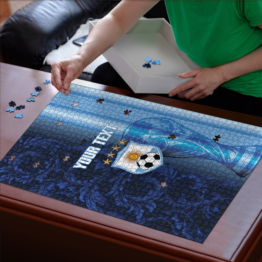 Custom Argentina World Football 2026 Puzzle La Albiceleste 4th Champion Proud