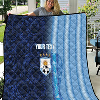 Custom Argentina World Football 2026 Quilt La Albiceleste 4th Champion Proud