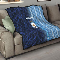 Custom Argentina World Football 2026 Quilt La Albiceleste 4th Champion Proud