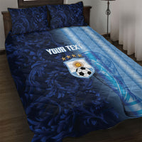 Custom Argentina World Football 2026 Quilt Bed Set La Albiceleste 4th Champion Proud