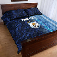 Custom Argentina World Football 2026 Quilt Bed Set La Albiceleste 4th Champion Proud