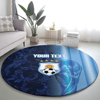 Custom Argentina World Football 2026 Round Carpet La Albiceleste 4th Champion Proud