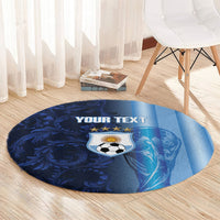 Custom Argentina World Football 2026 Round Carpet La Albiceleste 4th Champion Proud