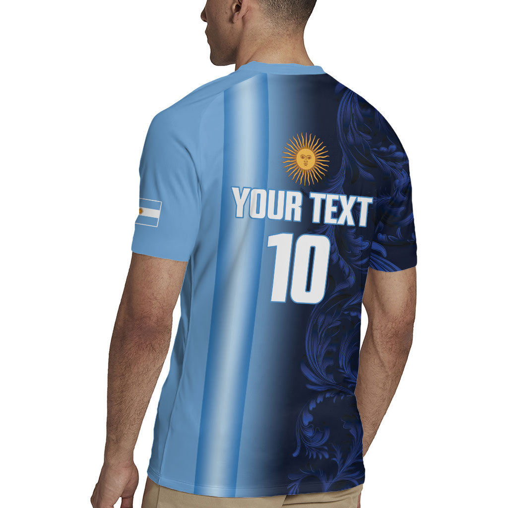 Custom Argentina World Football 2026 Rugby Jersey La Albiceleste 4th Champion Proud