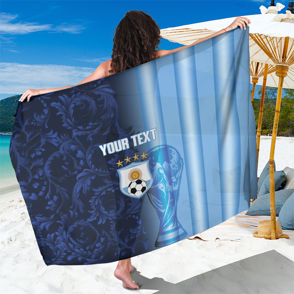 Custom Argentina World Football 2026 Sarong La Albiceleste 4th Champion Proud