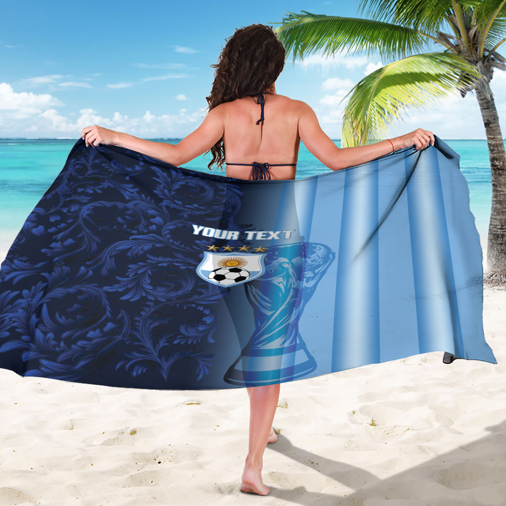 Custom Argentina World Football 2026 Sarong La Albiceleste 4th Champion Proud