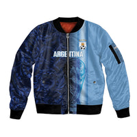 Custom Argentina World Football 2026 Sleeve Zip Bomber Jacket La Albiceleste 4th Champion Proud