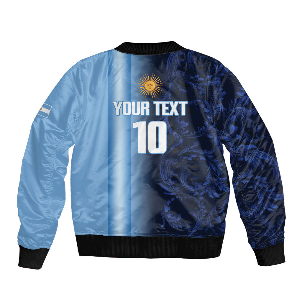 Custom Argentina World Football 2026 Sleeve Zip Bomber Jacket La Albiceleste 4th Champion Proud