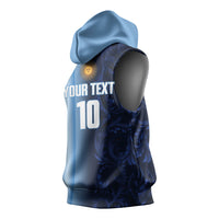 Custom Argentina World Football 2026 Sleeveless Hoodie La Albiceleste 4th Champion Proud