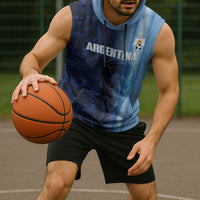 Custom Argentina World Football 2026 Sleeveless Hoodie La Albiceleste 4th Champion Proud