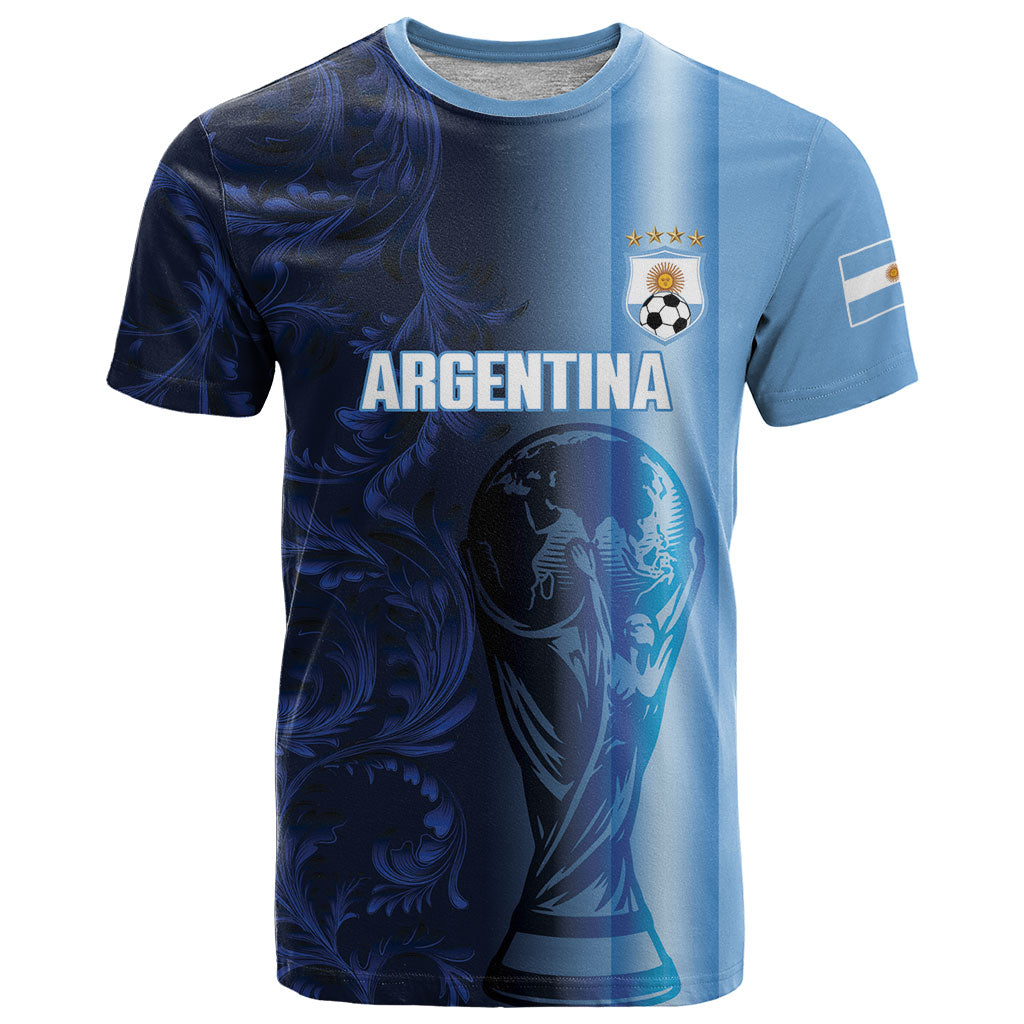 Custom Argentina World Football 2026 T Shirt La Albiceleste 4th Champion Proud