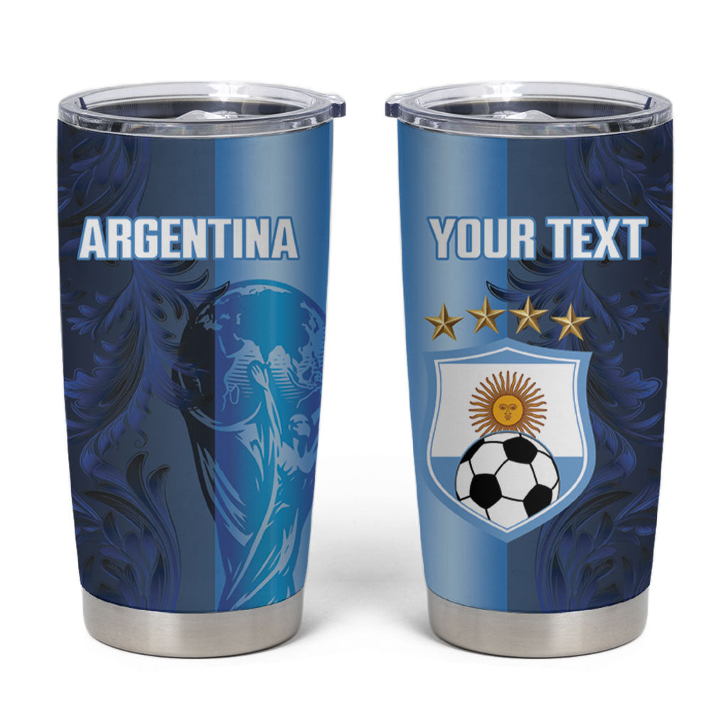 Custom Argentina World Football 2026 Tumbler Cup La Albiceleste 4th Champion Proud