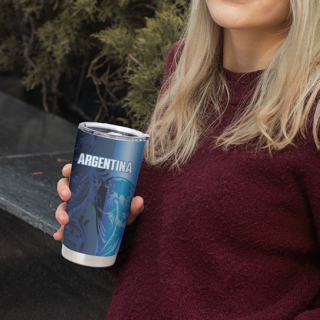 Custom Argentina World Football 2026 Tumbler Cup La Albiceleste 4th Champion Proud