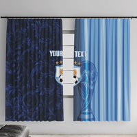 Custom Argentina World Football 2026 Window Curtain La Albiceleste 4th Champion Proud