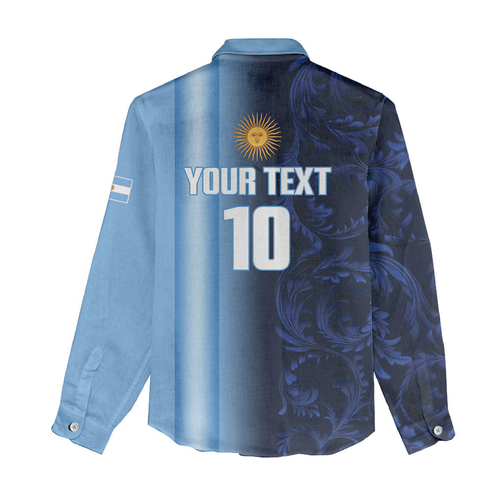 Custom Argentina World Football 2026 Women Casual Shirt La Albiceleste 4th Champion Proud