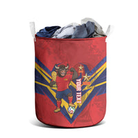 Custom Spain World Football 2026 Laundry Basket La Roja 2nd Champion Proud