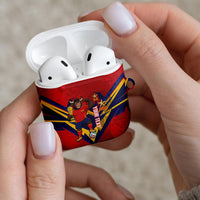 Custom Spain World Football 2026 AirPods Case La Roja 2nd Champion Proud