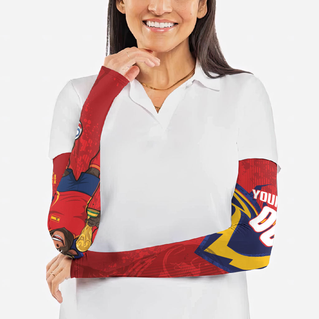 Custom Spain World Football 2026 Arm Sleeves La Roja 2nd Champion Proud