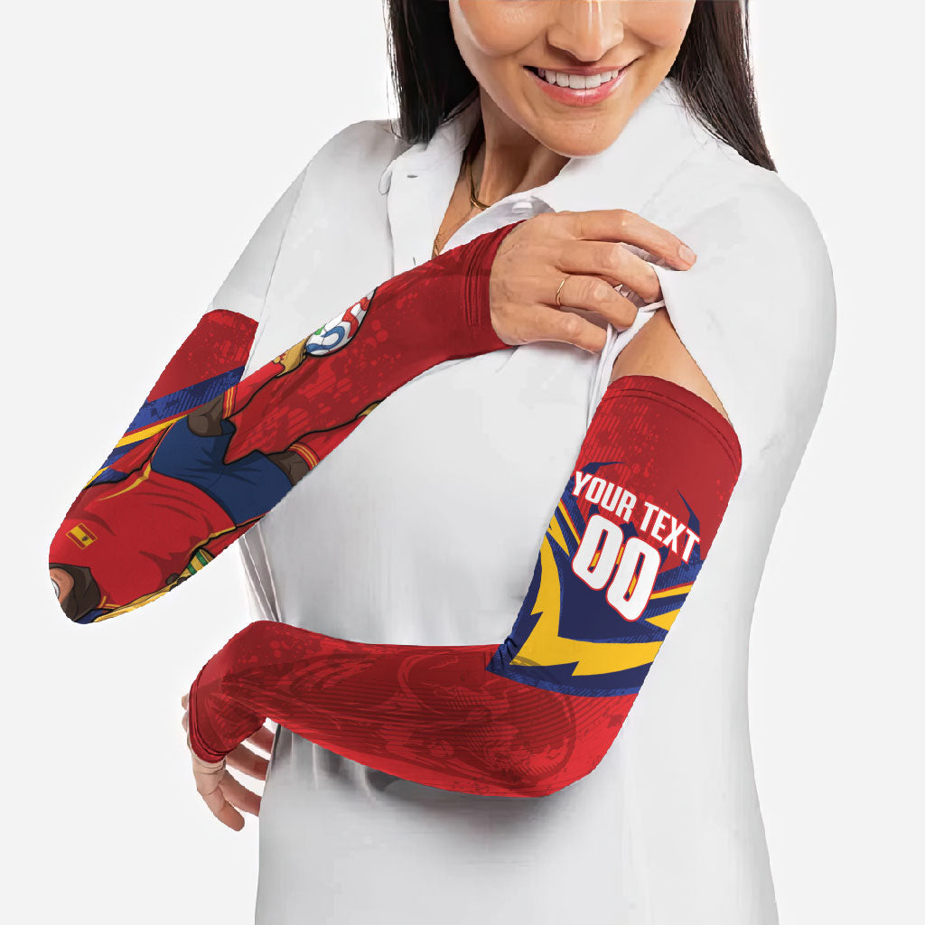 Custom Spain World Football 2026 Arm Sleeves La Roja 2nd Champion Proud