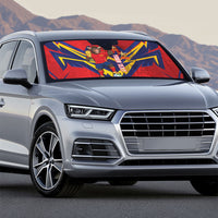 Custom Spain World Football 2026 Auto Sun Shade La Roja 2nd Champion Proud