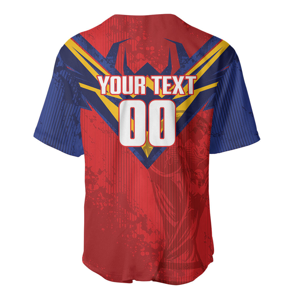 Custom Spain World Football 2026 Baseball Jersey La Roja 2nd Champion Proud