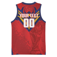 Custom Spain World Football 2026 Basketball Jersey La Roja 2nd Champion Proud