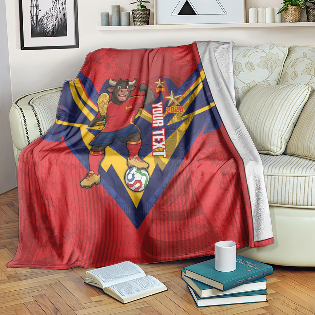 Custom Spain World Football 2026 Blanket La Roja 2nd Champion Proud
