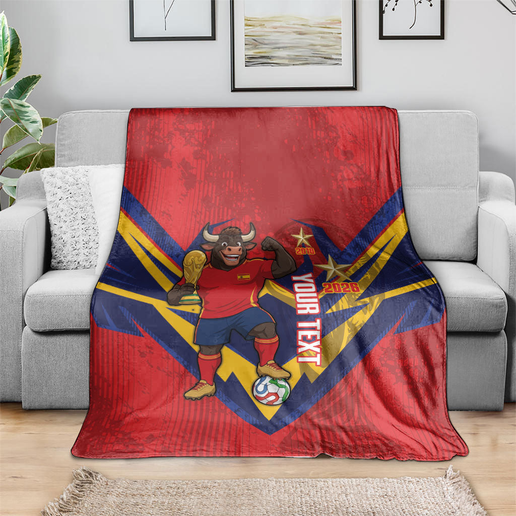 Custom Spain World Football 2026 Blanket La Roja 2nd Champion Proud