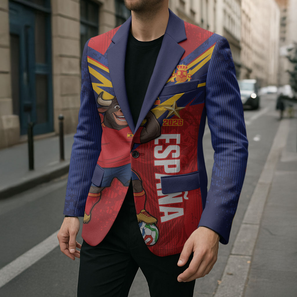 Custom Spain World Football 2026 Blazer La Roja 2nd Champion Proud