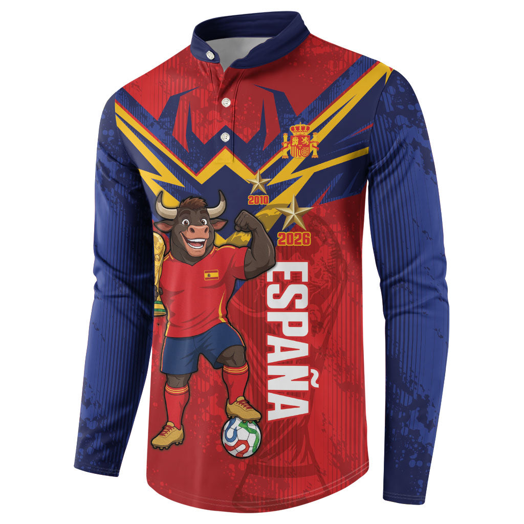 Custom Spain World Football 2026 Button Sweatshirt La Roja 2nd Champion Proud