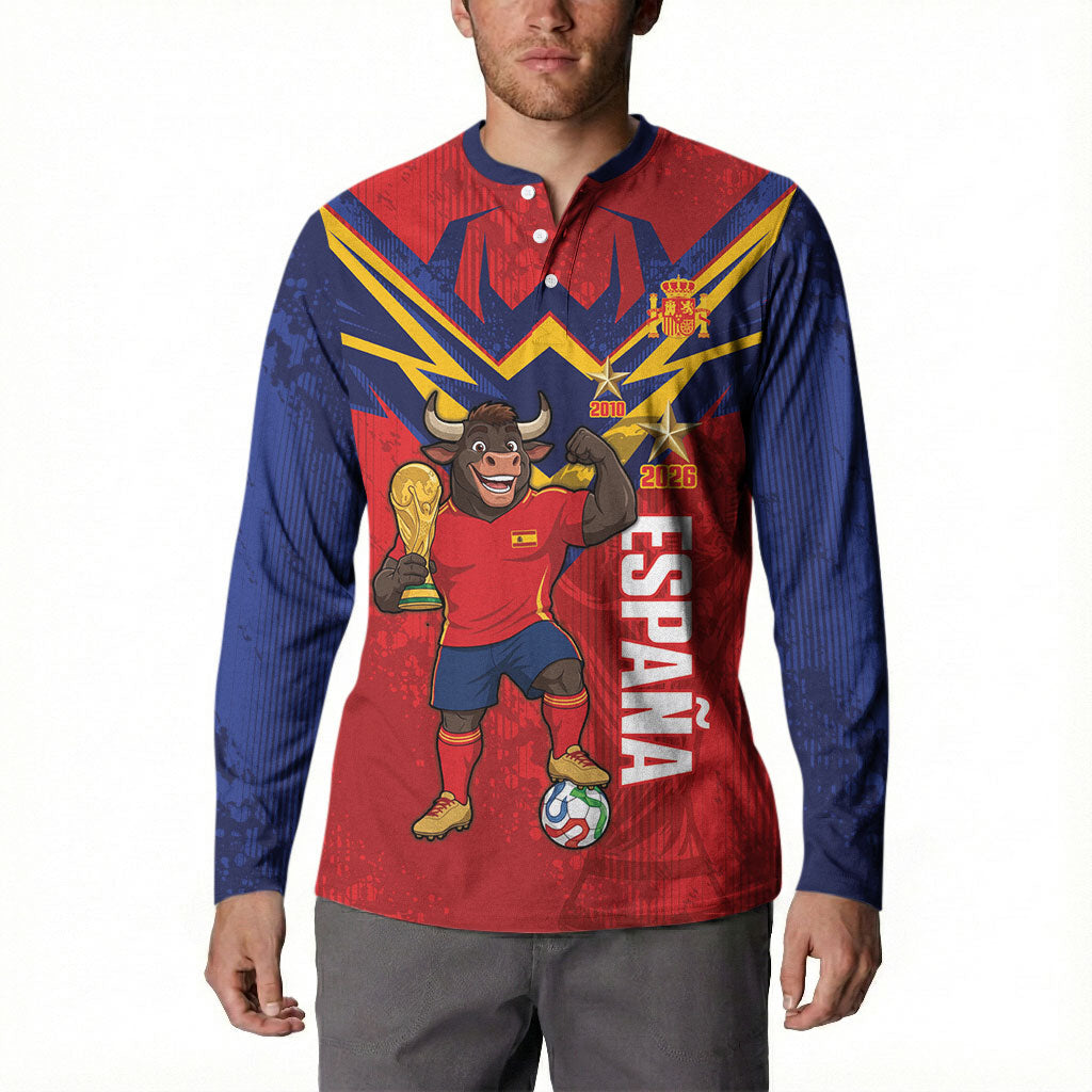 Custom Spain World Football 2026 Button Sweatshirt La Roja 2nd Champion Proud