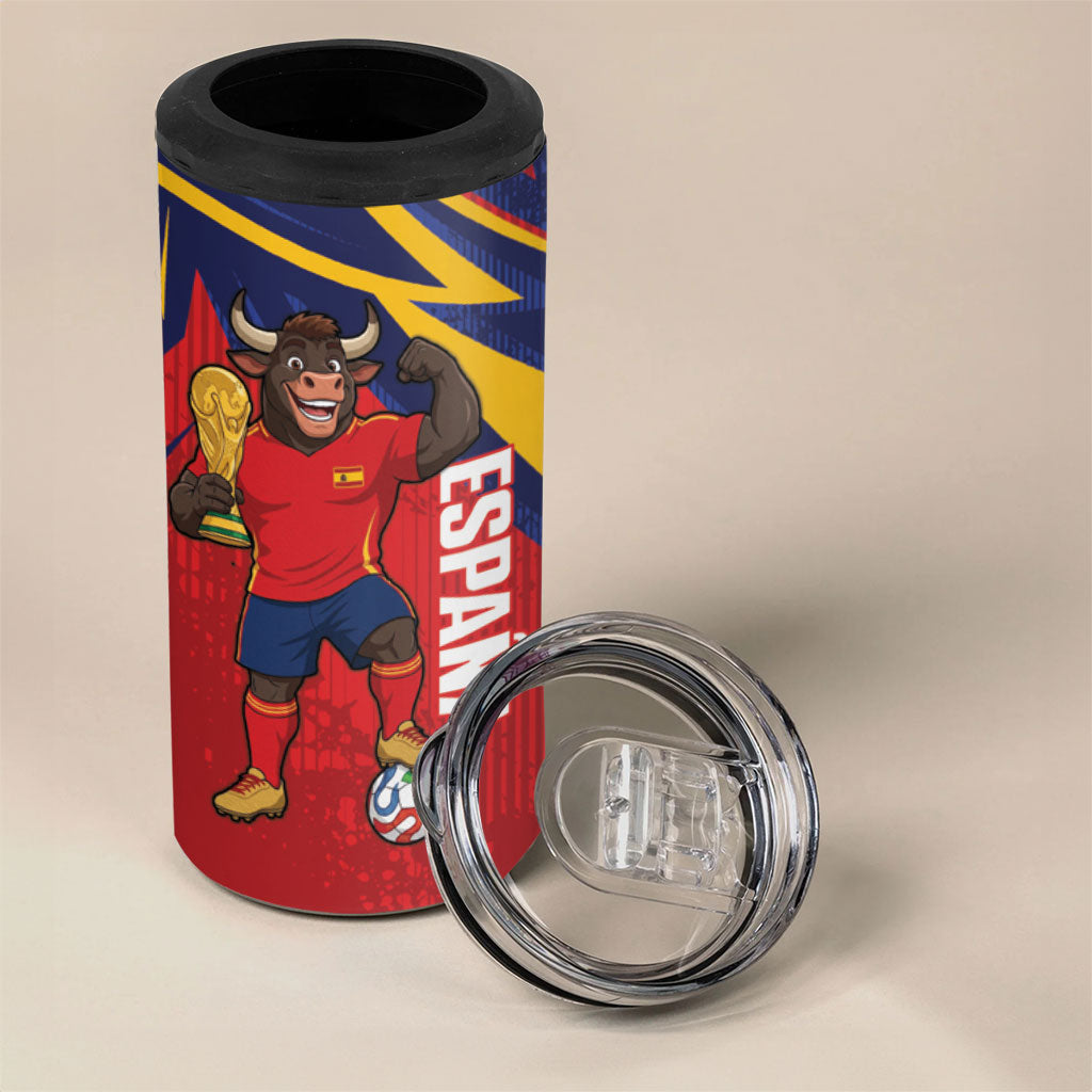 Spain World Football 2026 4 in 1 Can Cooler Tumbler La Roja 2nd Champion Proud