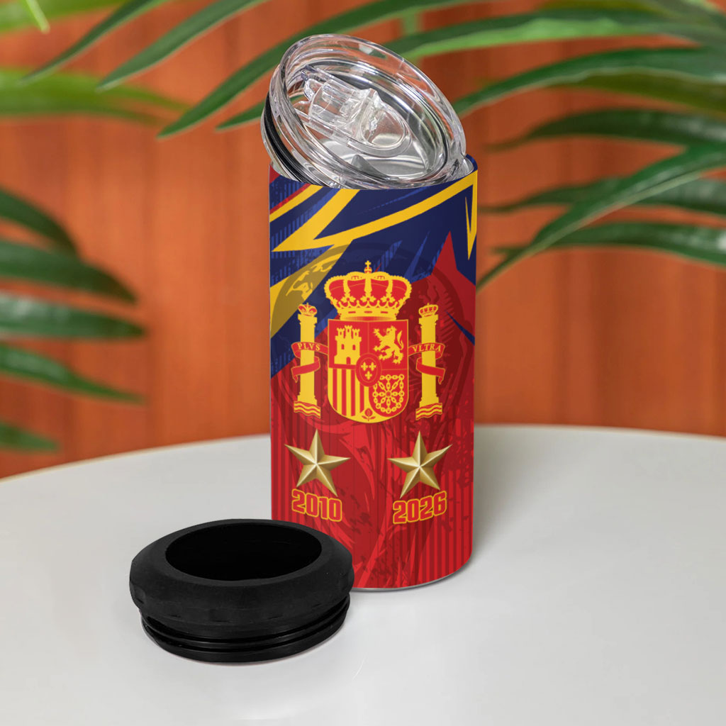 Spain World Football 2026 4 in 1 Can Cooler Tumbler La Roja 2nd Champion Proud